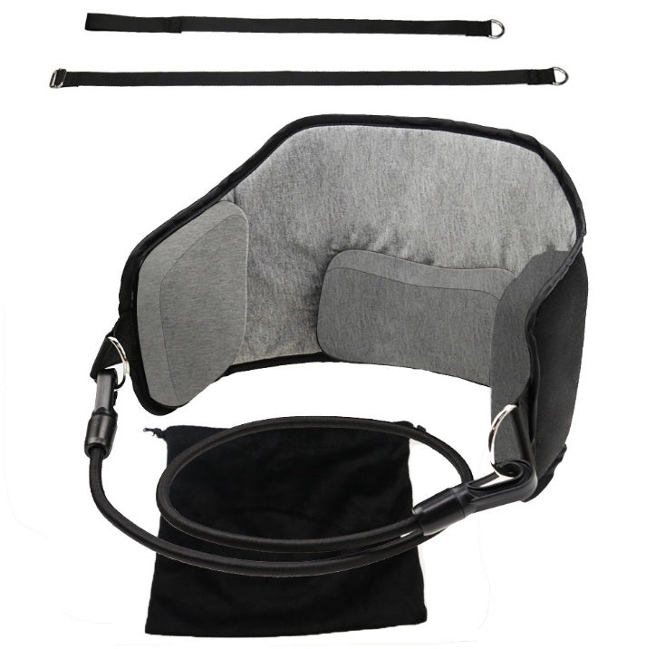 Close-up of NeckReset Pro memory foam neck cradle supporting cervical spine alignment