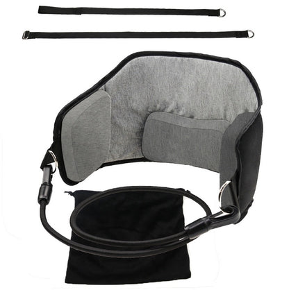 Close-up of NeckReset Pro memory foam neck cradle supporting cervical spine alignment