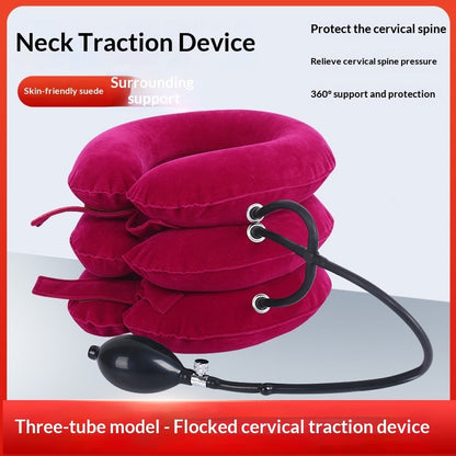 NeckReset Air inflatable cervical collar shown in detail for travel-friendly neck traction
